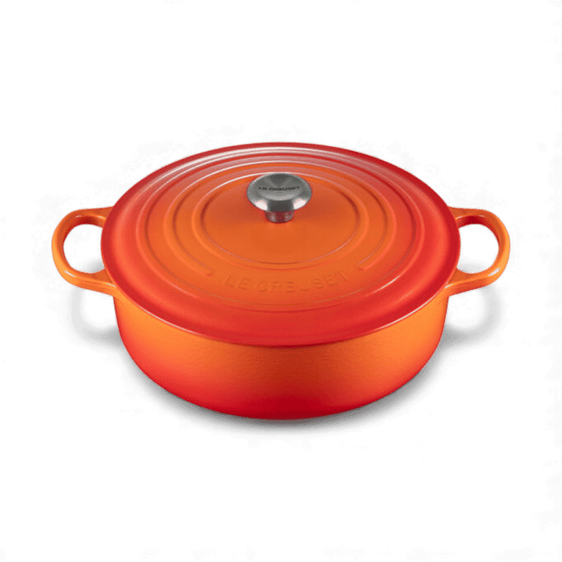 Le Creuset Le Creuset Signature Cast Iron 6.5 QT (6.2L) Shallow Round French Oven Flame