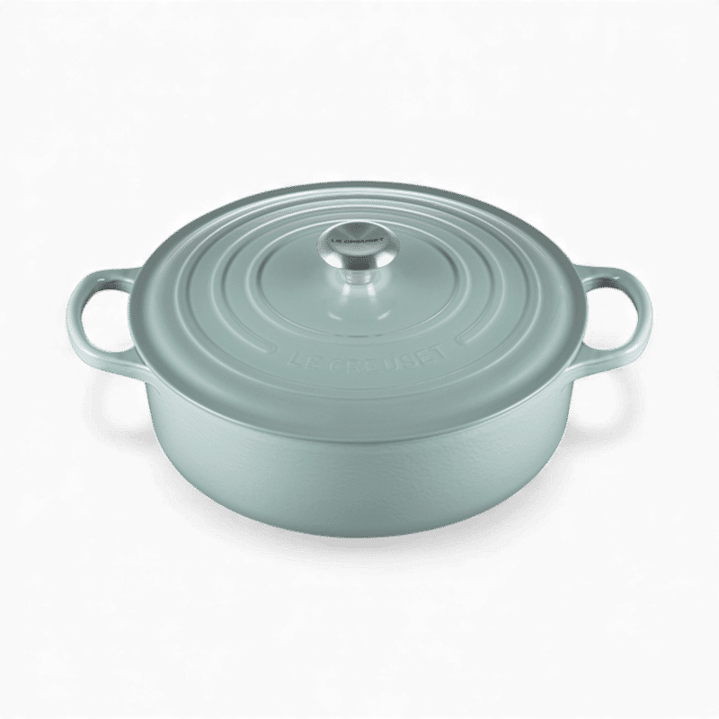 Le Creuset Le Creuset Signature Cast Iron 6.5 QT (6.2L) Shallow Round French Oven Sea Salt