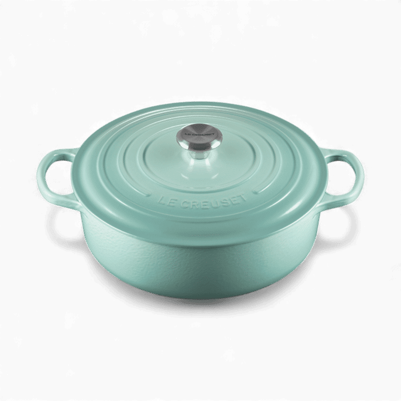 Le Creuset Le Creuset Signature Cast Iron 6.5 QT (6.2L) Shallow Round French Oven Sage