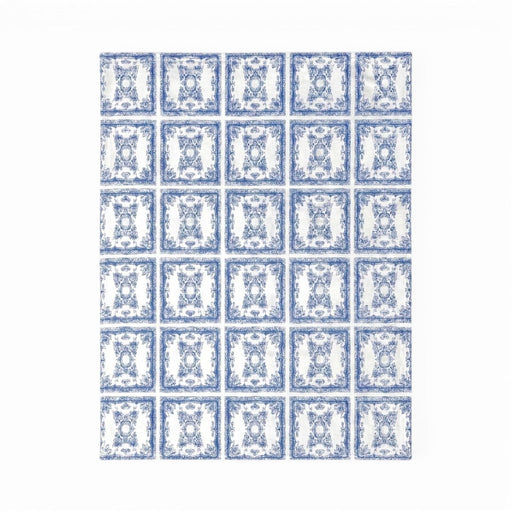 Lemontree Lemon Tree Stone Washed Cotton Reversible Throw Blanket - Blue