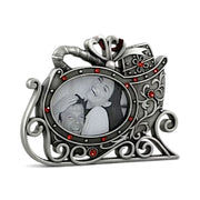 Lemontree Lemontree Pewter Photo Frame Sleigh Ornament Cerise