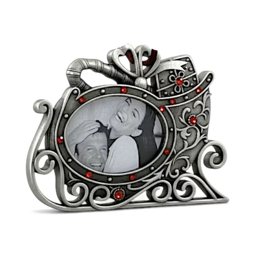 Lemontree Lemontree Pewter Photo Frame Sleigh Ornament Cerise