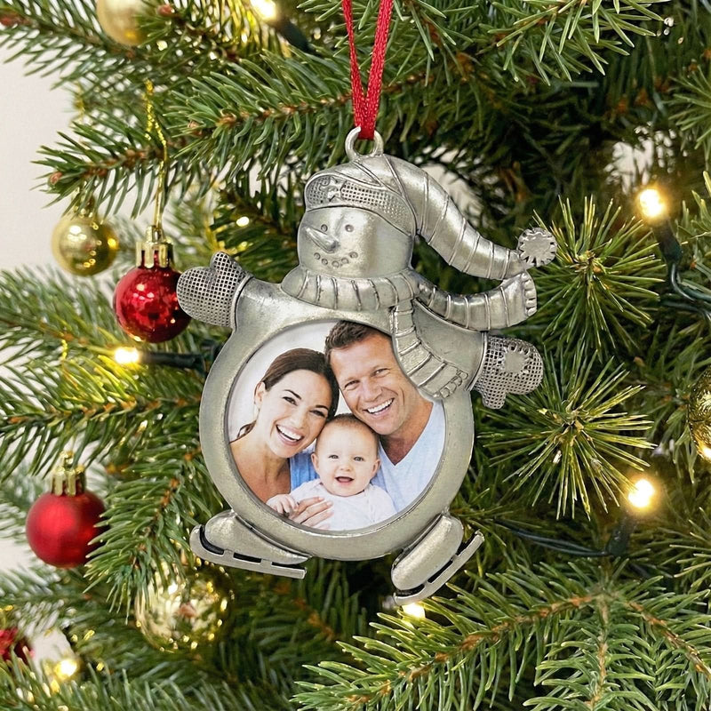 Lemontree Lemontree Pewter Photo Frame Snowman Ornament