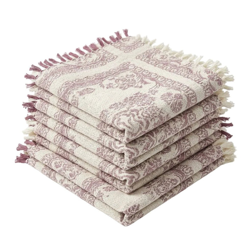 Lemontree_Lemontree Tea Towel Floral Jacquard Rose - Set of 2_