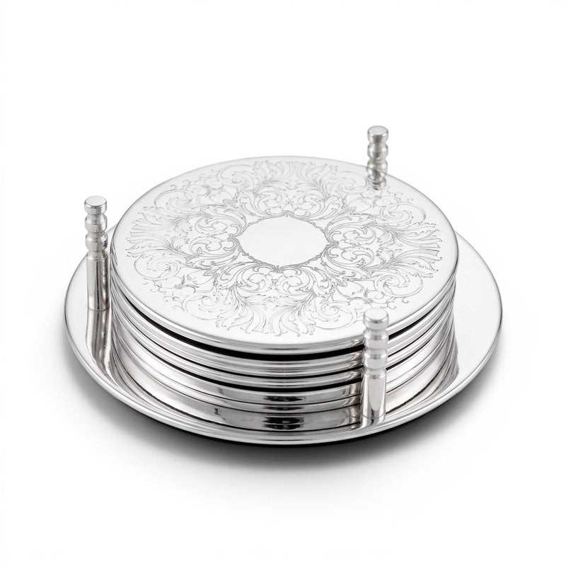 Lemontree_Silver Plated Coaster - Set of 6_