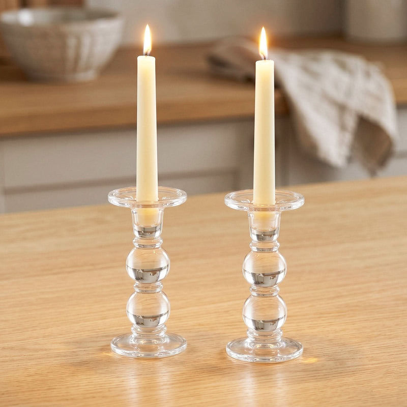 Moda Moda Glass Candle Holders - Set of 2
