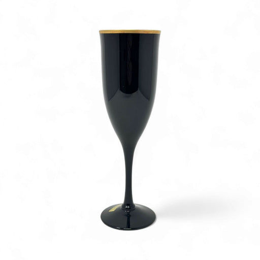 Noritake NORITAKE BLACK AMETHYST REMEMBRANCE EBONY GOLD CHAMPAGNE FLUTE   