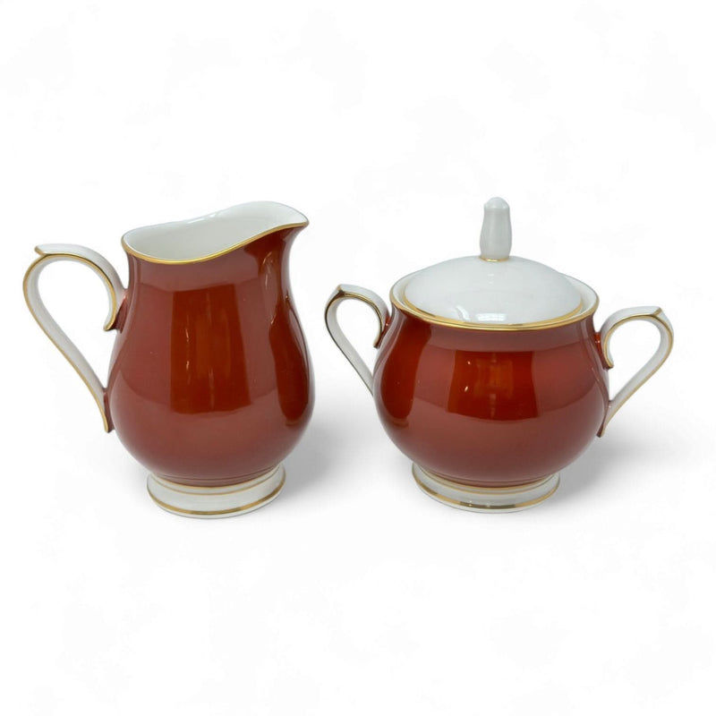Noritake Noritake Ivory and Sienna Creamer & Sugar Set   