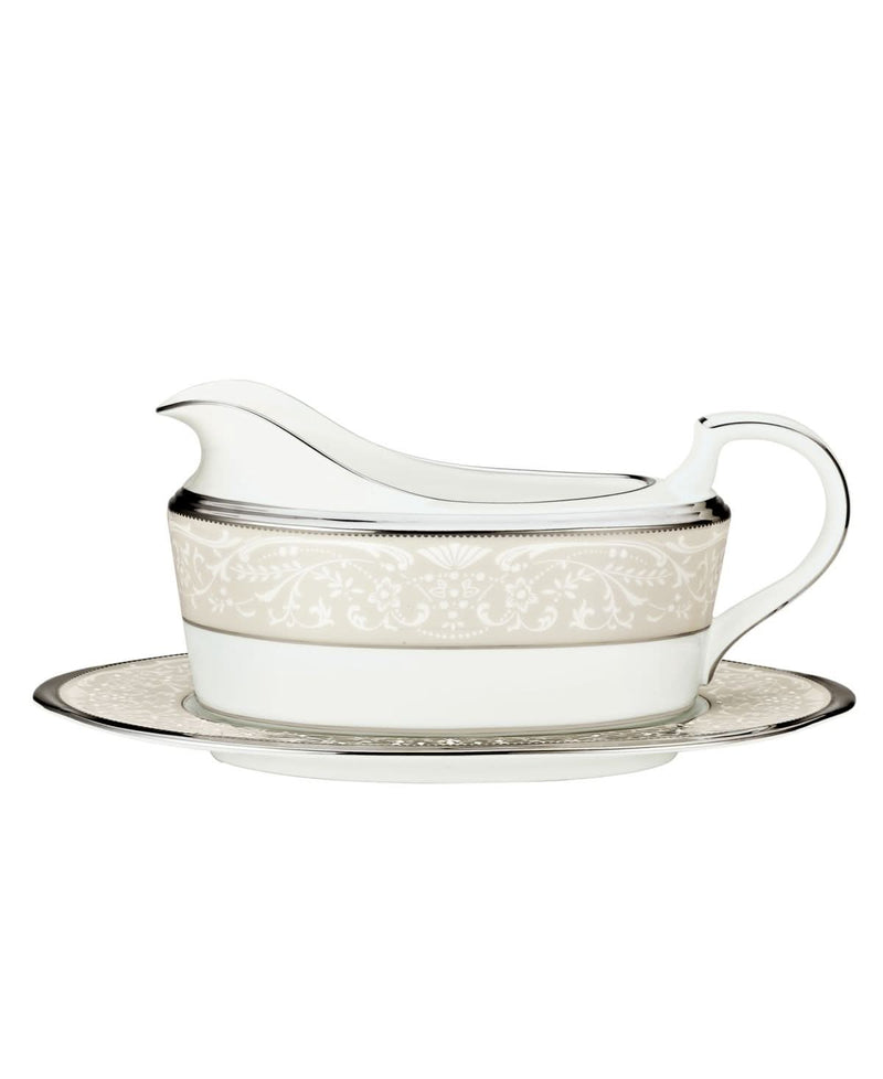 Noritake Noritake Silver Palace Gravy with Stand   