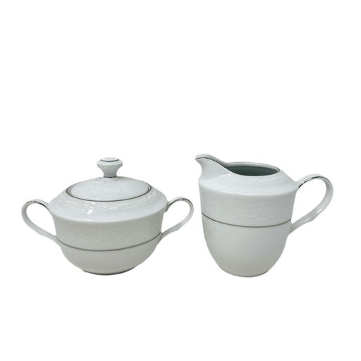 Noritake Noritake Whitecliff Platinum Sugar and Cream Set