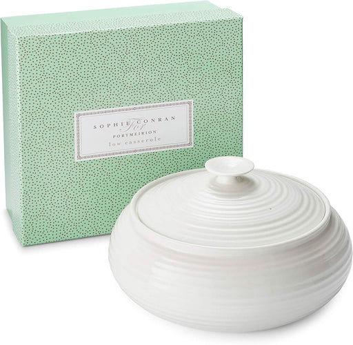 Portmeirion Portmeirion Sophie Conran White 3QT Covered Low Casserole   
