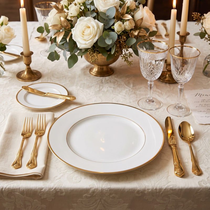 Rosedale_Rosedale Balmoral Gold Dinner Plate_