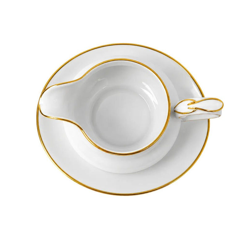Rosedale_Rosedale Balmoral Gold Gravy Boat with Stand_