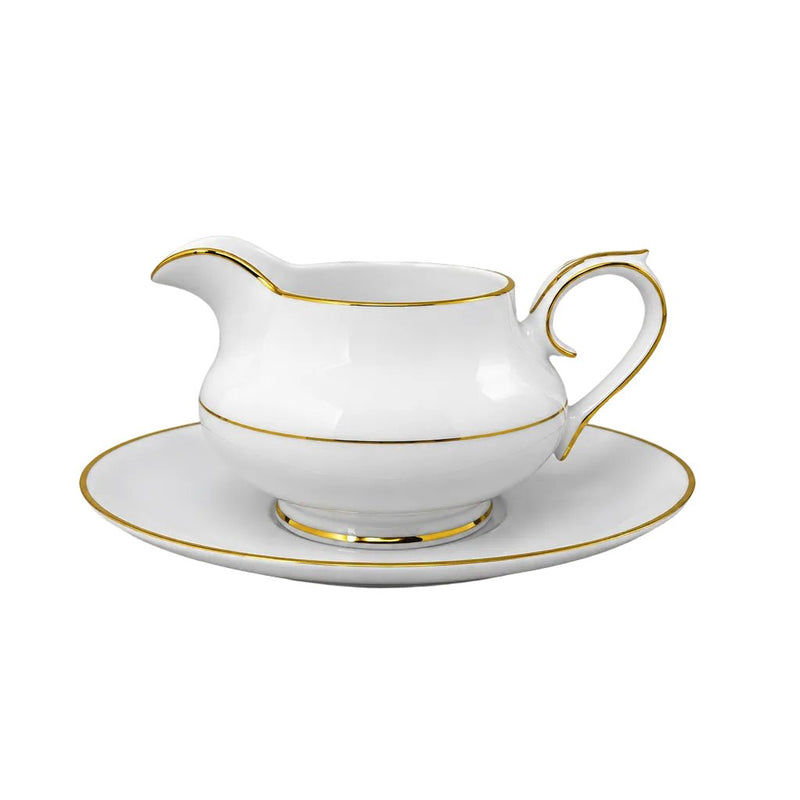 Rosedale_Rosedale Balmoral Gold Gravy Boat with Stand_