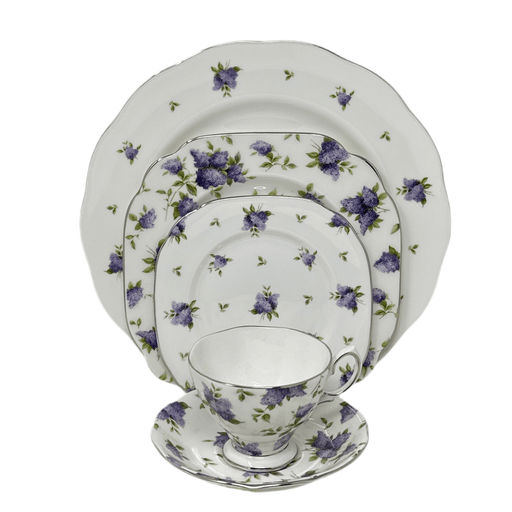 Royal Albert Royal Albert Lilac Lane Platinum - 5 Piece Place Setting
