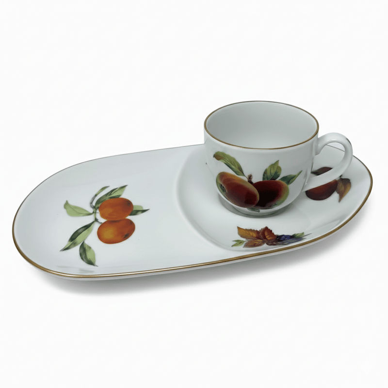 Royal Worcester Royal Worcester Evesham Gold Breakfast Cup & Snack Plate Set