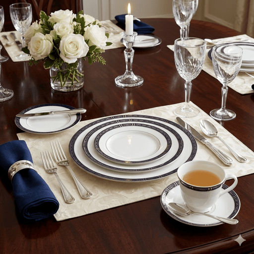 Royal Worcester Royal Worcester Mountbatten Platinum - 5 Piece Place Setting