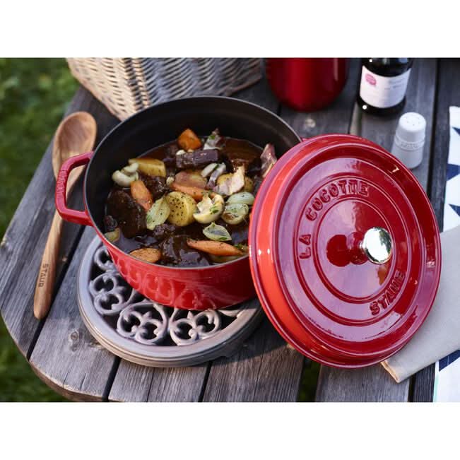 Staub Staub Cast Iron 23cm Round Lily Trivet - Graphite Grey