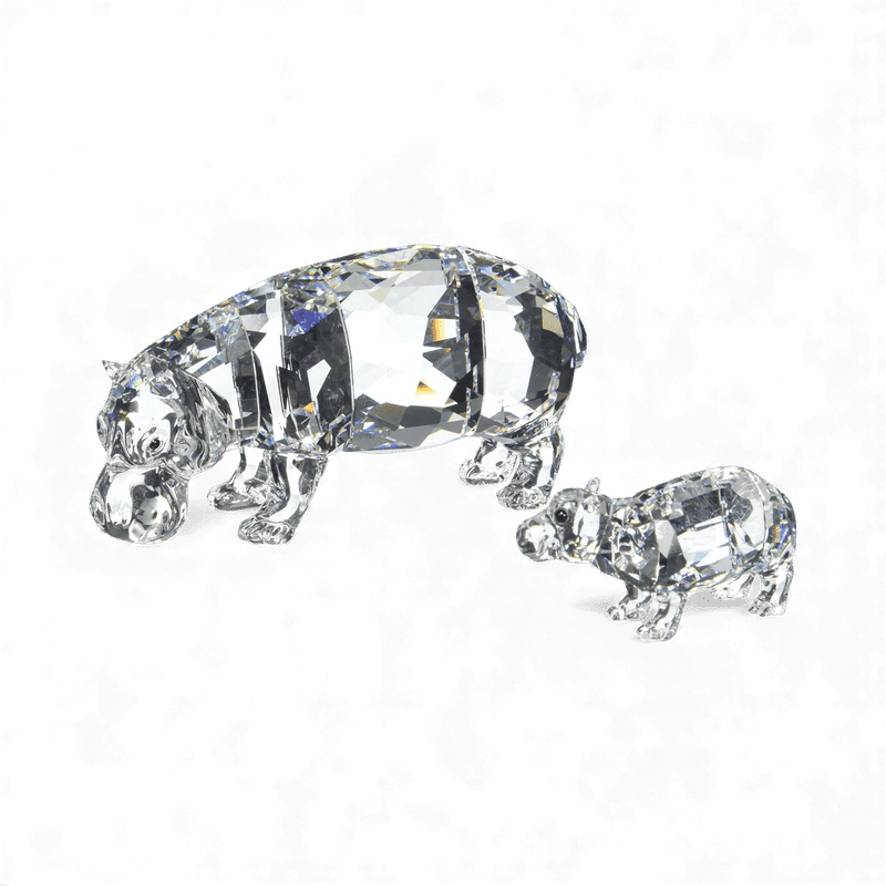 Swarovski SWAROVSKI Crystal HIPPO MOTHER WITH BABY