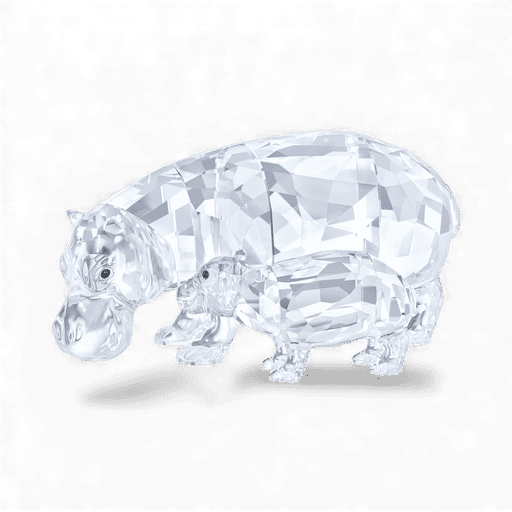 Swarovski SWAROVSKI Crystal HIPPO MOTHER WITH BABY