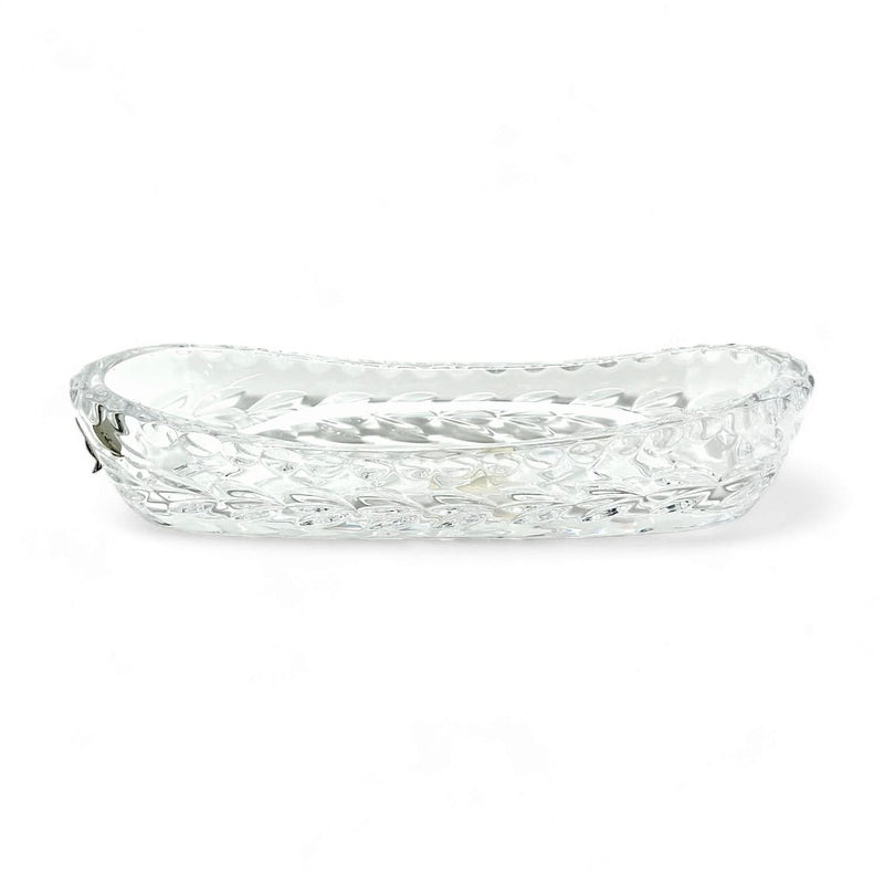 Waterford Waterford Crystal, Fan & Cross Hatch Cuts: Oval Celery Dish   