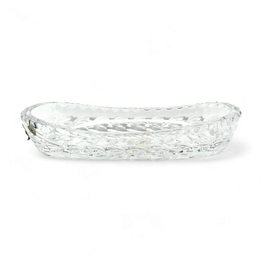 Waterford Waterford Crystal, Fan & Cross Hatch Cuts: Oval Celery Dish   