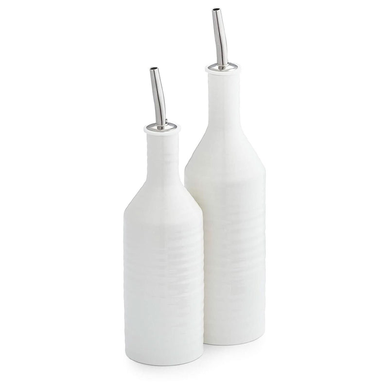 Portmeirion Portmeirion Sophie Conran White Oil and Vinegar Drizzler Set