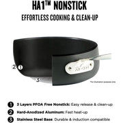 All-Clad All-Clad HA1 Nonstick 6qt Round Dutch Oven with Acacia Trivet and Spoon   