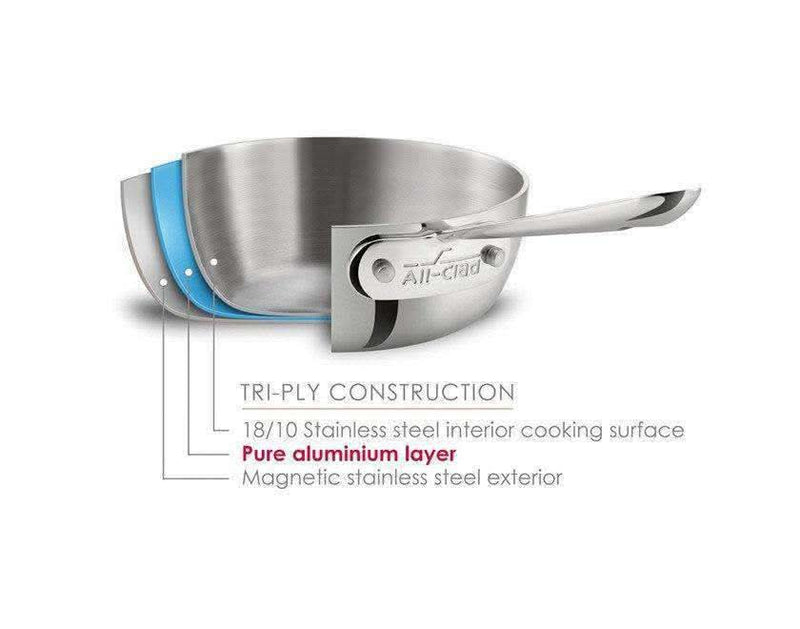 All-Clad All-Clad D3 Stainless Steel Cookware Set - 10 Piece   