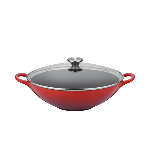 Le Creuset Le Creuset Cast Iron 5 QT (4.5L) Wok with Glass Lid Cerise
