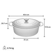 Le Creuset Le Creuset Signature Cast Iron 6.5 Qt (6.3L) Oval French Oven   