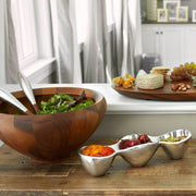 Nambe Nambe Yaro Salad Bowl With Servers   