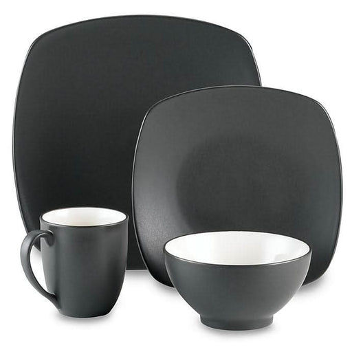 Noritake Noritake Colorwave Quad Graphite- 16 Piece Set   