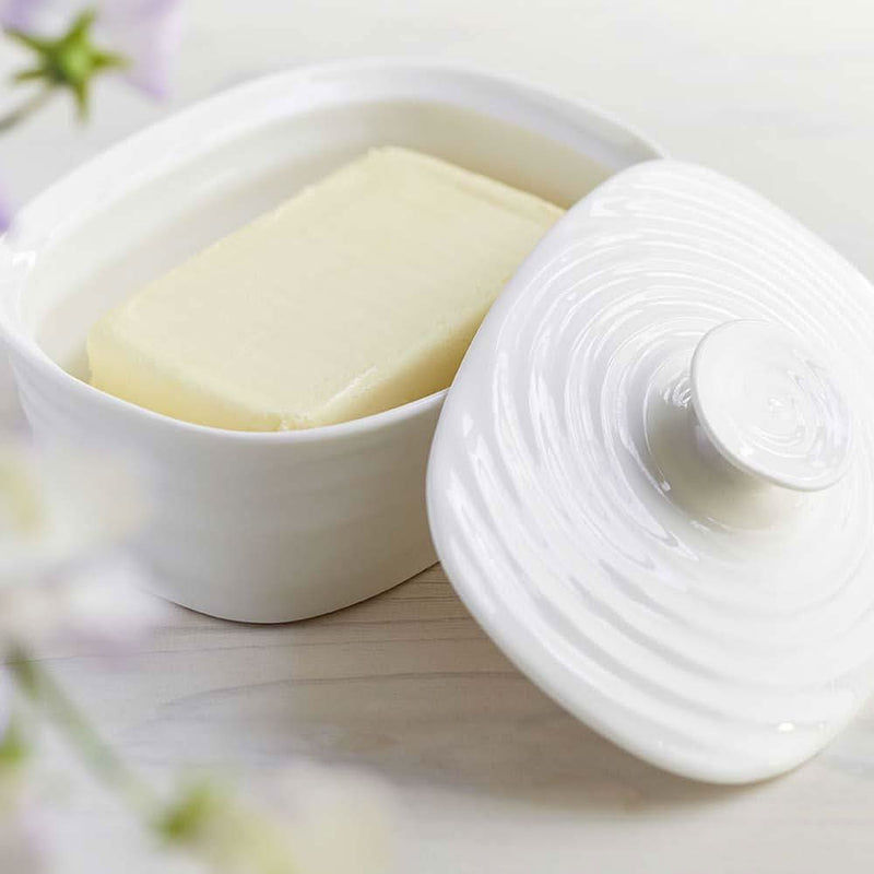 Portmeirion Portmeirion Sophie Conran White Covered Butter Dish   