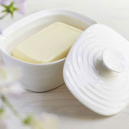 Portmeirion Portmeirion Sophie Conran White Covered Butter Dish   