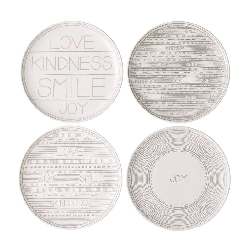 Royal Doulton Royal Doulton Ellen DeGeneres Taupe 8" Salad Accent Plate - Set of 4   