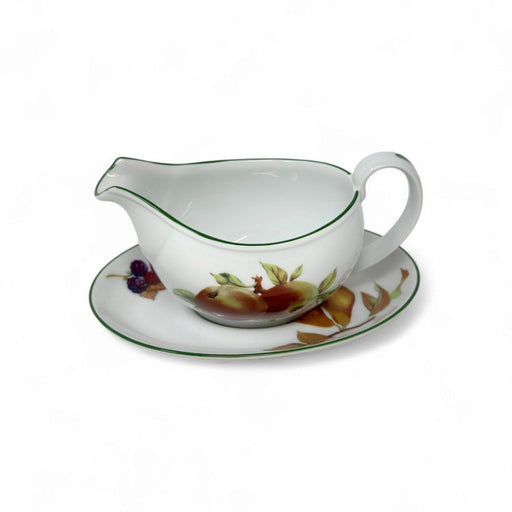 Royal Worcester Royal Worcester Evesham Vale Gravy Boat with Stand   