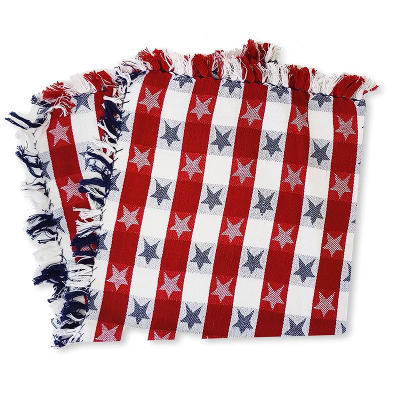 Lemontree Lemon Tree Stars and Stripes Cloth Napkin - Set of 4   