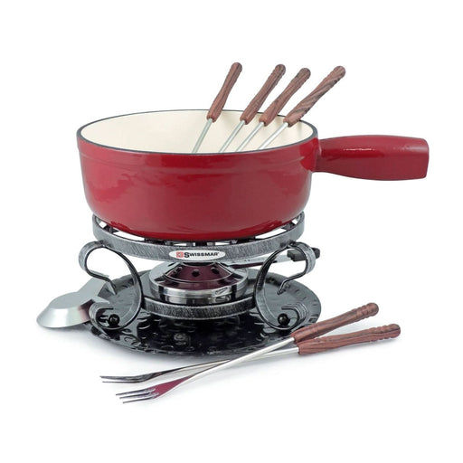 Swissmar Swissmar Lugano Cast Iron Fondue Set Red  