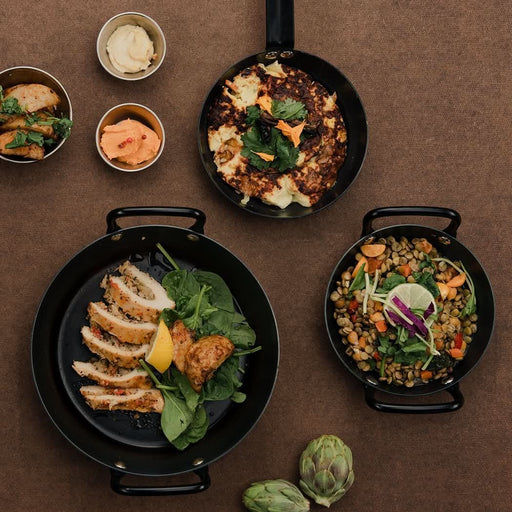 Kitchen Smart Thermalloy Non-Stick Carbon Steel Fry Pan   