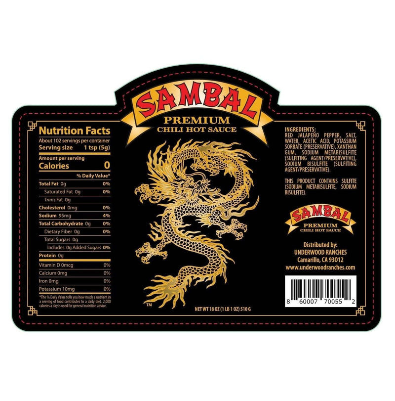 Underwood Ranches Underwood Ranches Premium Dragon Sambal - Set of 3