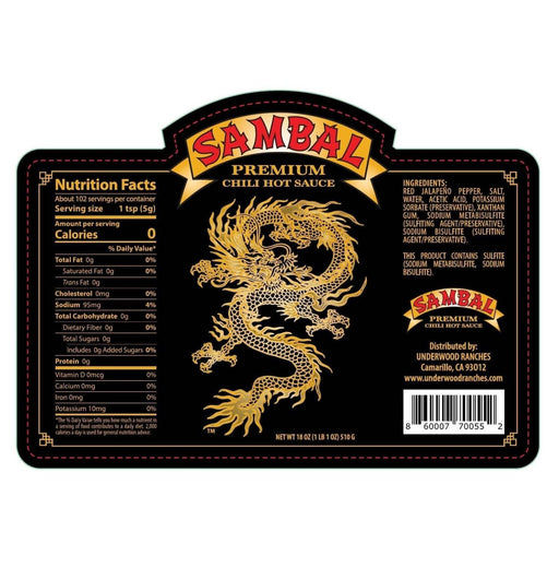 Underwood Ranches Underwood Ranches Premium Dragon Sambal - Set of 3
