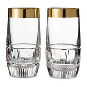 Waterford Waterford Mixology Mad Men Edition Olson Gold Hiball with Gold Band - Set of 2   