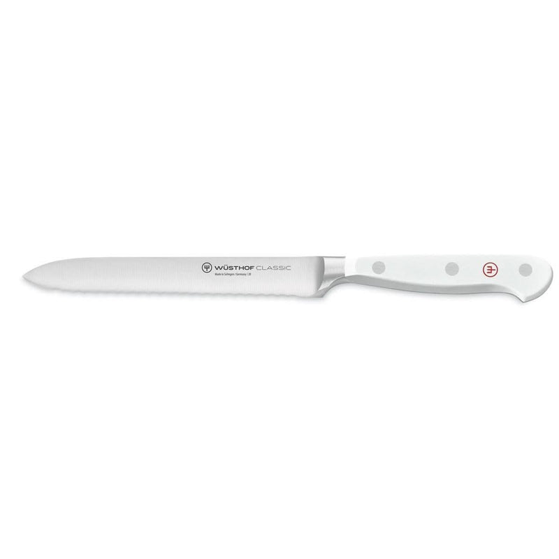 Wusthof Wusthof Classic White 5" (12cm) Serrated Utility Knife   