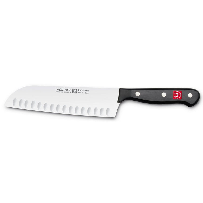 Wusthof Wusthof Gourmet Black 7" (17cm) Hollow Ground Santoku Knife   