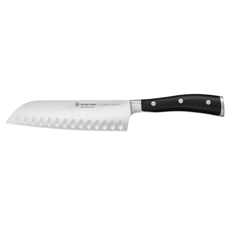 Wusthof Wusthof Classic Ikon Black 5" (14cm) Santoku Knife - Hollow Edge