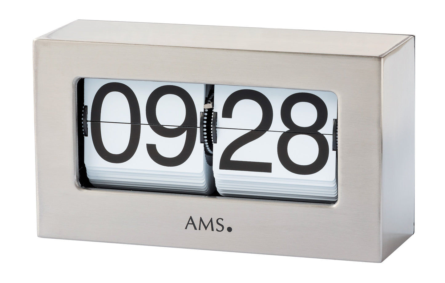 AMS bordsklocka silver med LED digital display 09:28 (24h)