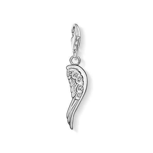 Ängelvinge hänge i 925 sterling silver med stenutsmyckning