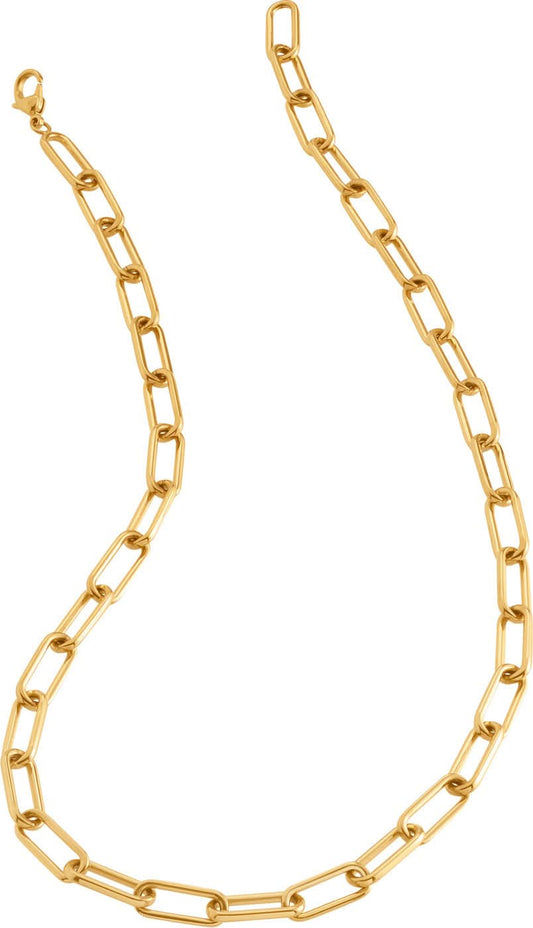 Halsband i guldpläterad ren titan med länkkedja
