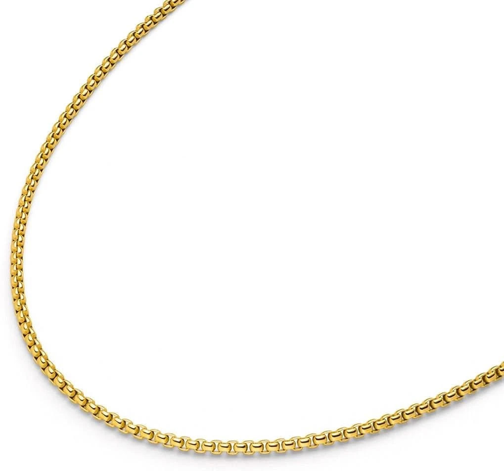 Guldbelagt halsband med boxkedja